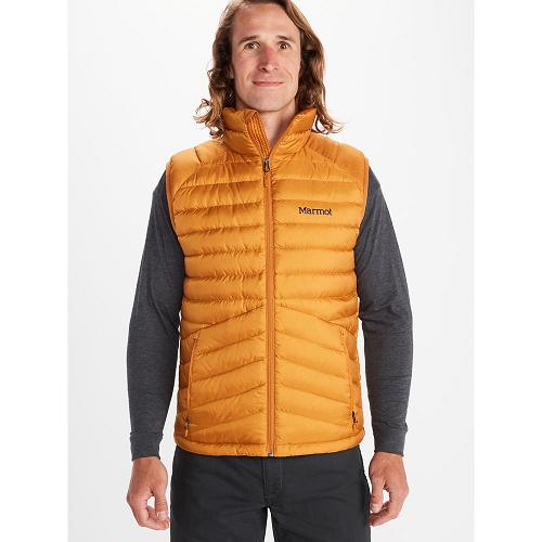 Marmot Highlander Jackets - Mens Vest Yellow CA9427561 Canada